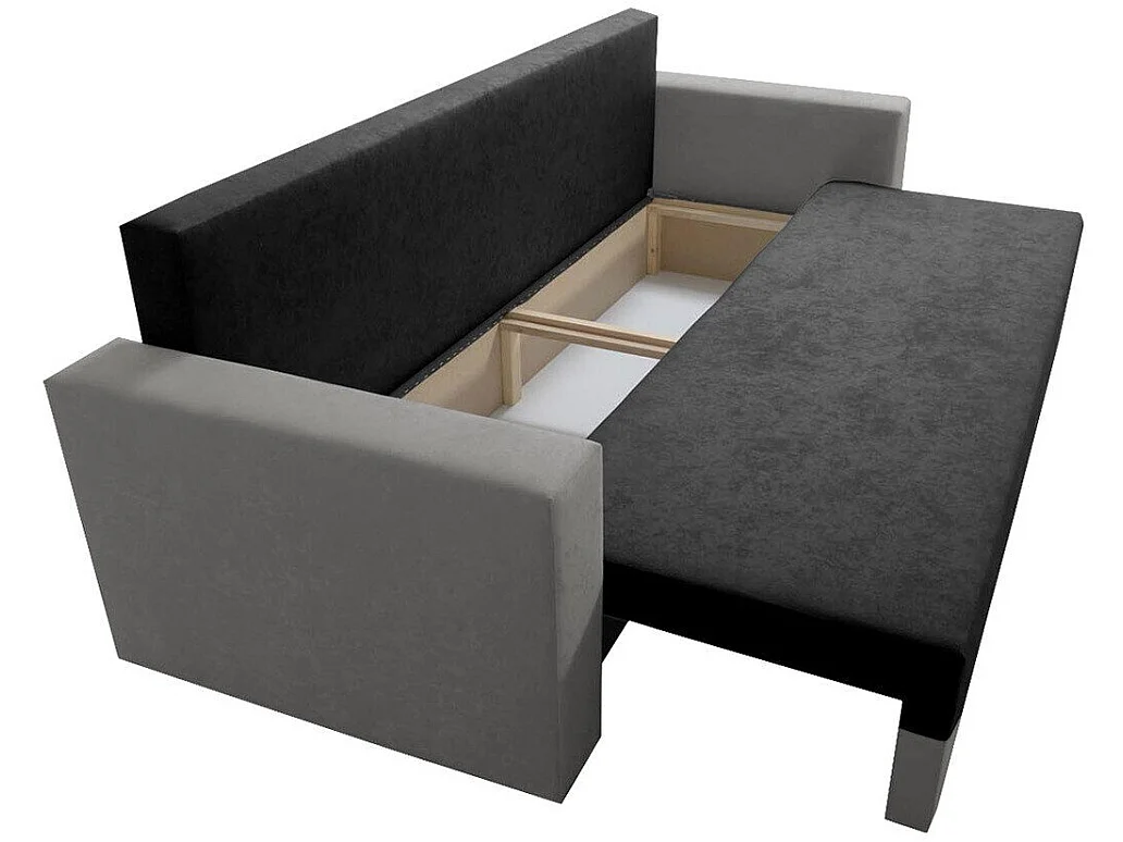 Canapé convertible 4 places en tissu rouge MUNCIE 80x235x87 cm