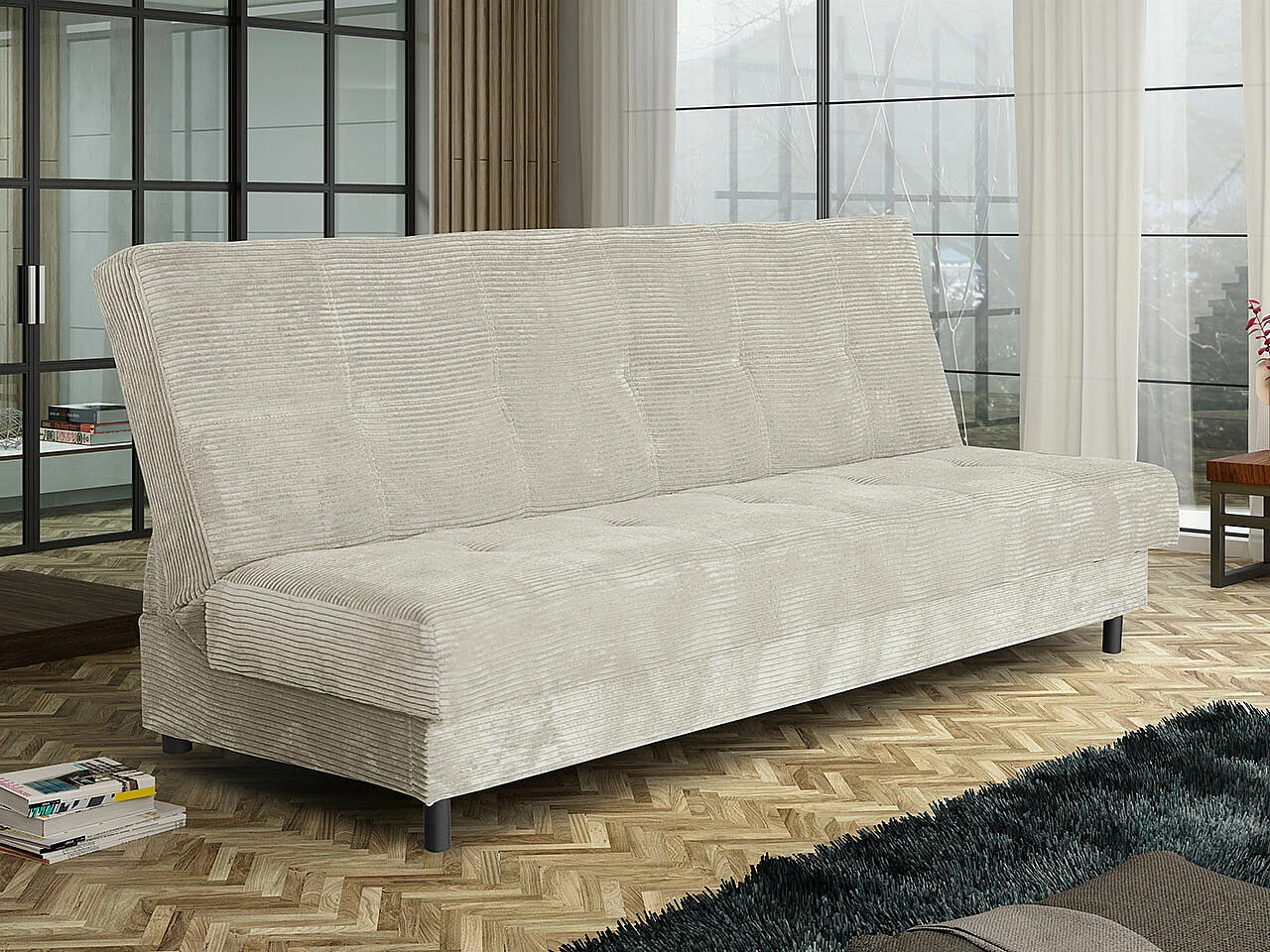 Sofá-cama Columbus 184, Almacenaje, 90x193x85cm