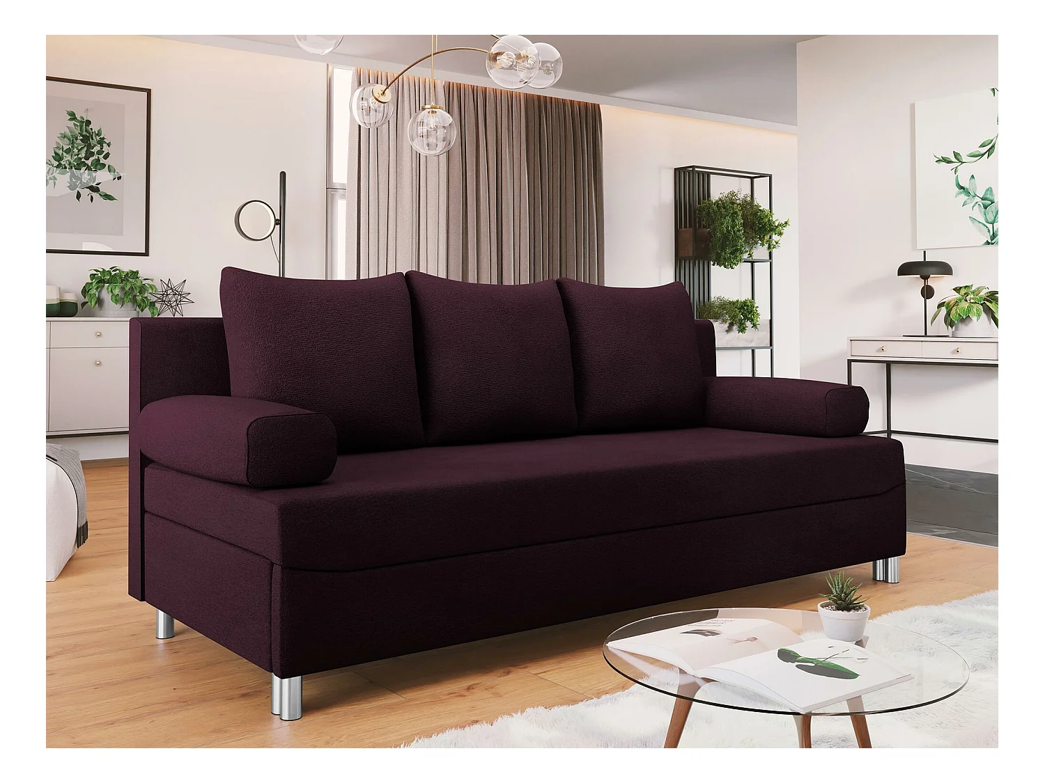 Canapé convertible Comfivo 125, Boîte de literie, 86x192x80cm