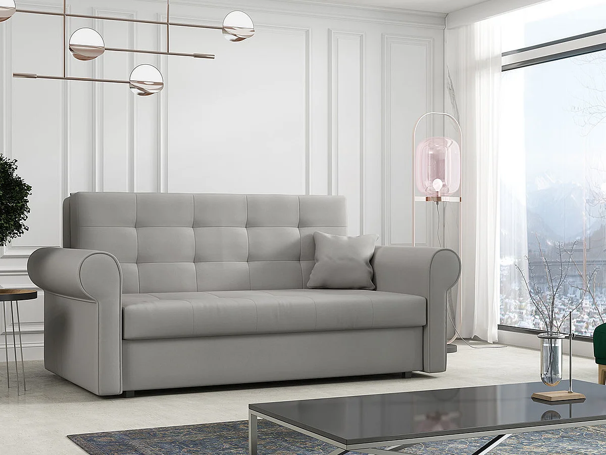 Canapé convertible Columbus 129, Disponible, 85x168x98cm, Mobilier déjà assemblé