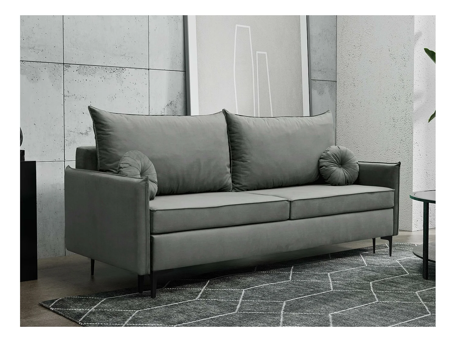 Divano letto Clovis 103, Con, 101x216x96cm