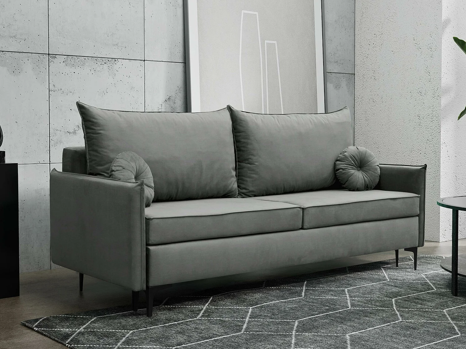 Sofá cama Clovis 103, Almacenaje, 101x216x96cm