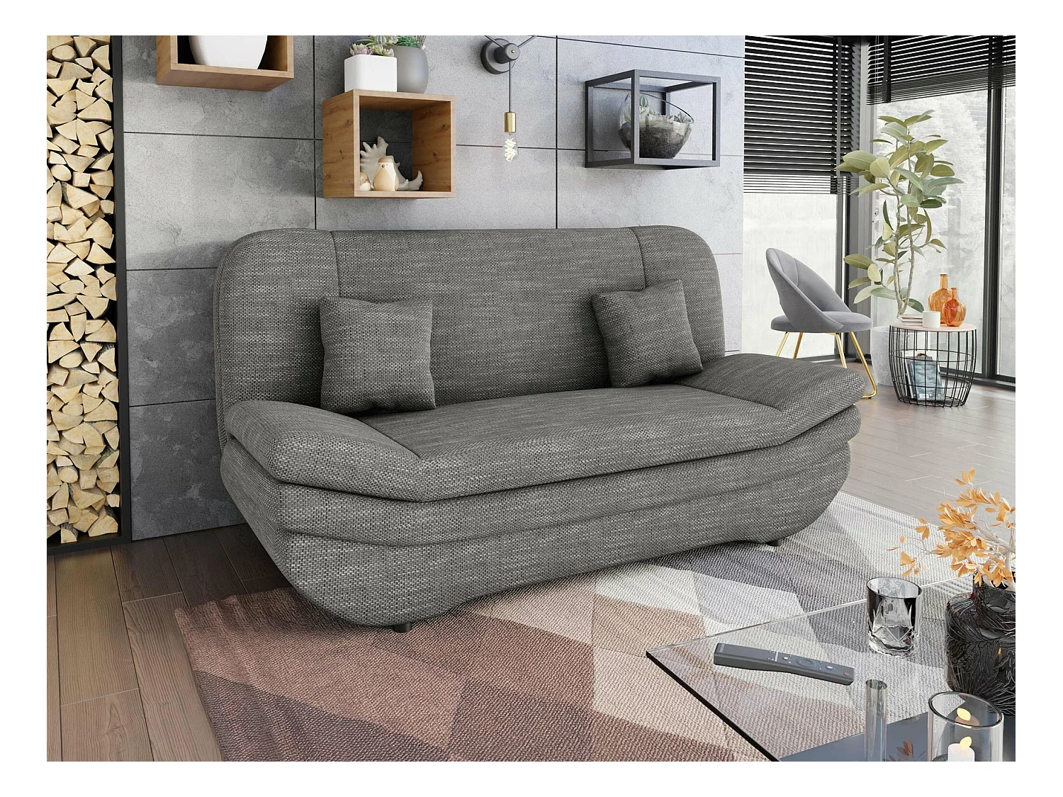 Sofá-cama Comfivo 234, Almacenaje, 95x200x90cm, Muebles ya montados