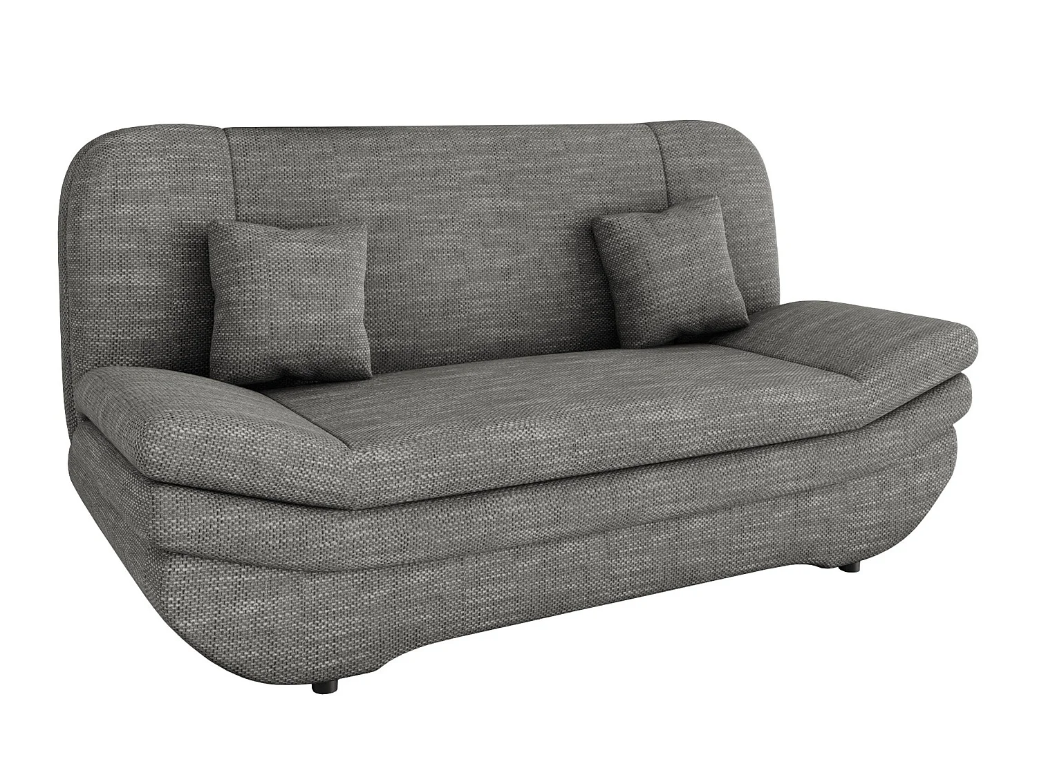 Canapé convertible clic-clac 2 places en tissu gris 95x200x90 cm