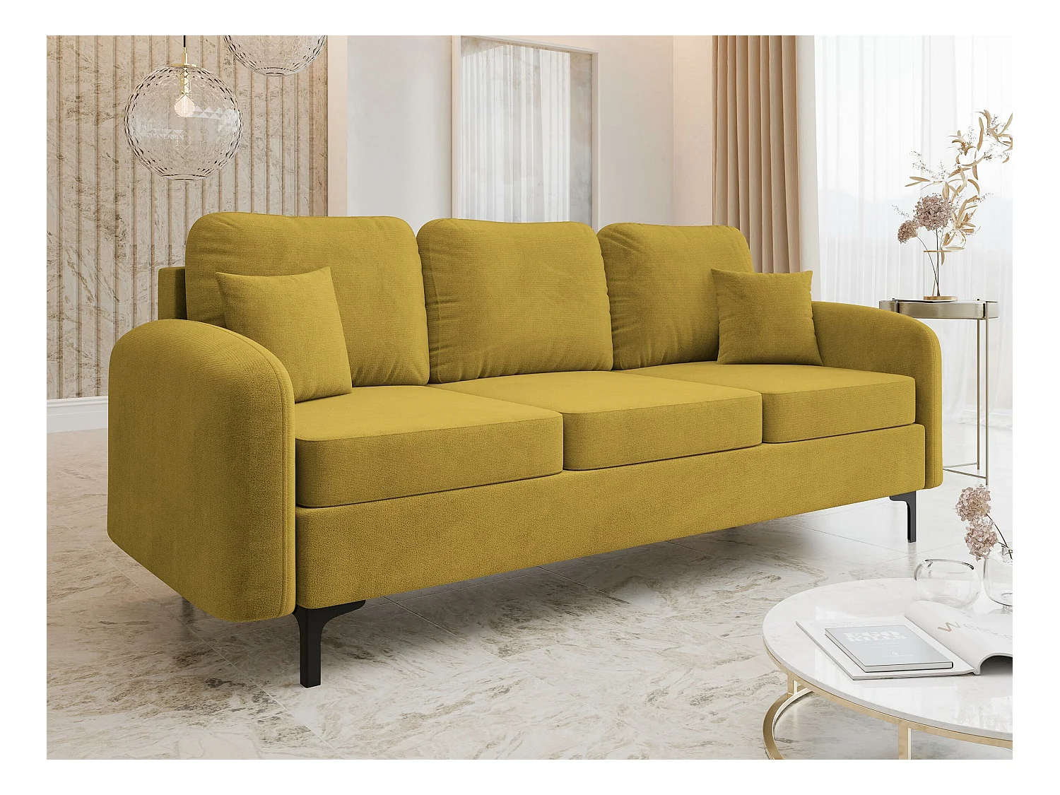 Sofá-cama Torlua 102, Almacenaje, 96x228x94cm