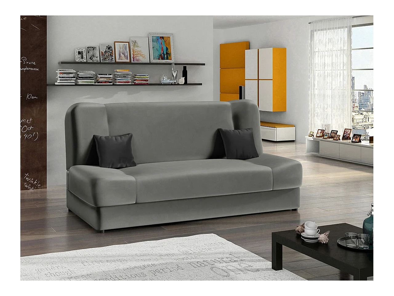 Sofá-cama Comfivo 110, Almacenaje, 86x195x87cm