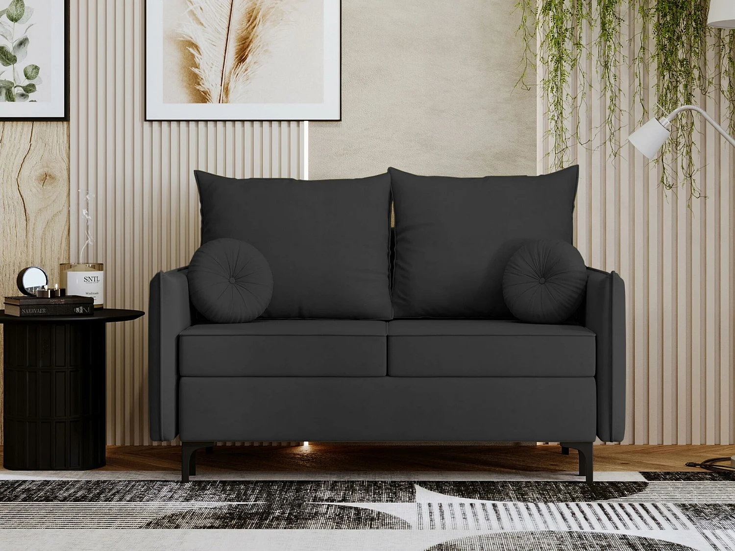 Sofá cama Clovis 110, Almacenaje, 101x145x96cm