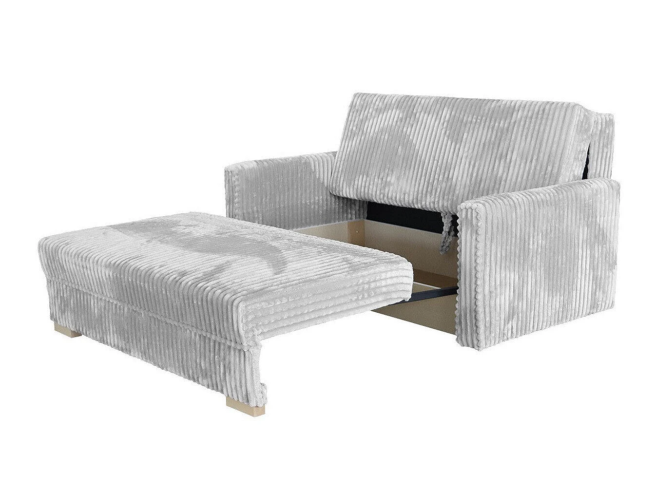 Canapé convertible 2 places en tissu marron COLUMBUS