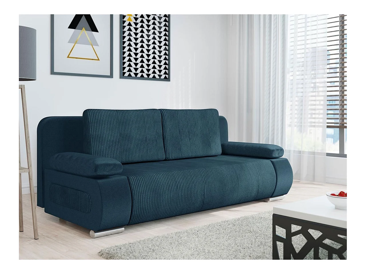 Canapé convertible Comfivo 144, Boîte de literie, 77x200x92cm