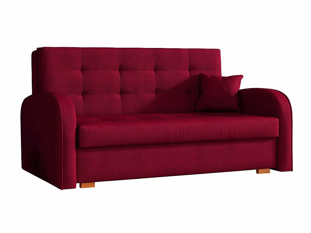 Canapé convertible 2 places en tissu rouge COLUMBUS 85x153x98 cm