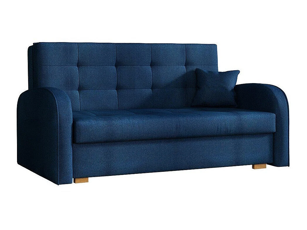 Canapé convertible 2 places en tissu bleu COLUMBUS 85x153x98 cm