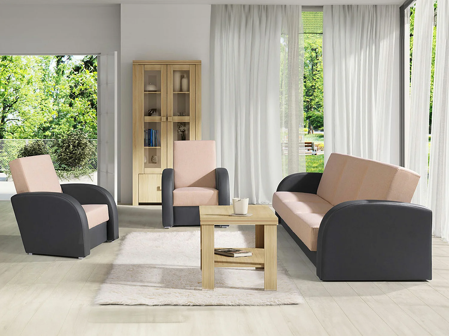 Sofá-cama Providence 172, Almacenaje, 88x222x90cm