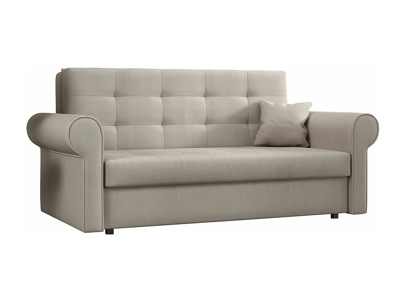 Canapé convertible Columbus 129, Boîte de literie, 85x168x98cm, Mobilier déjà assemblé
