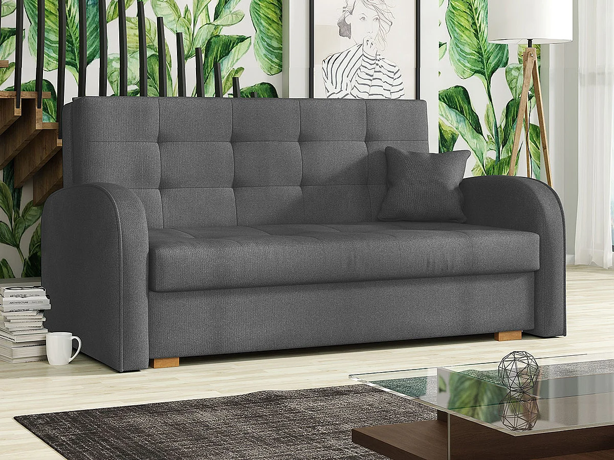 Sofá-cama Columbus 116, Almacenaje, 85x153x98cm, Muebles ya montados