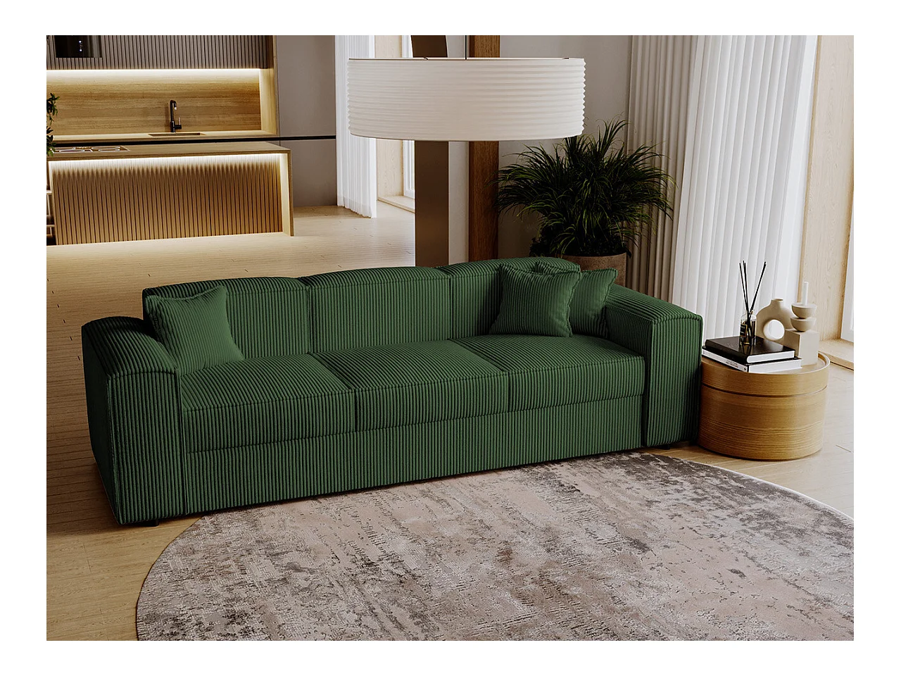 Sofá-cama Clovis 114, 79x252x88cm