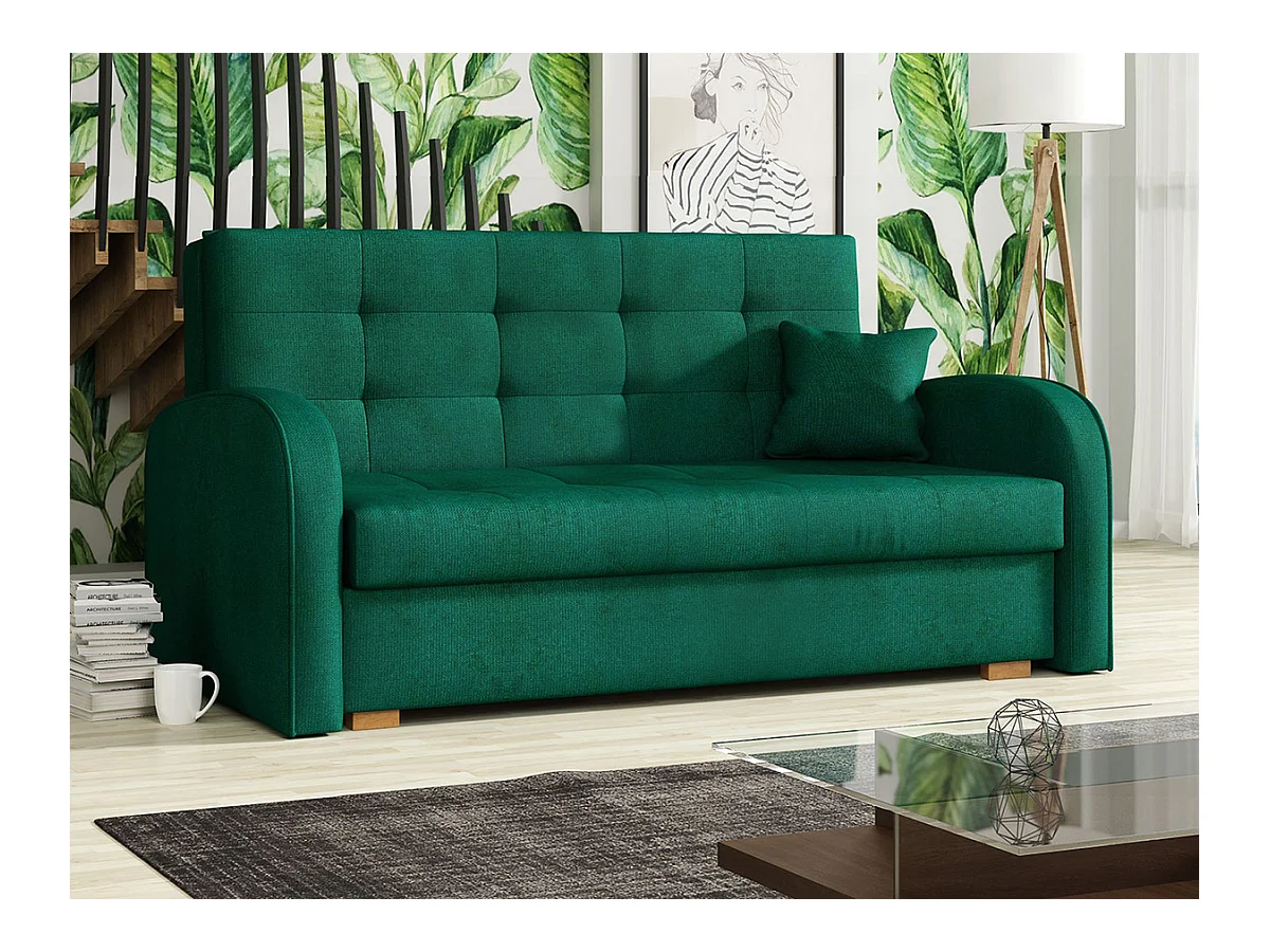 Canapé convertible Columbus 116, Boîte de literie, 85x153x98cm, Mobilier déjà assemblé