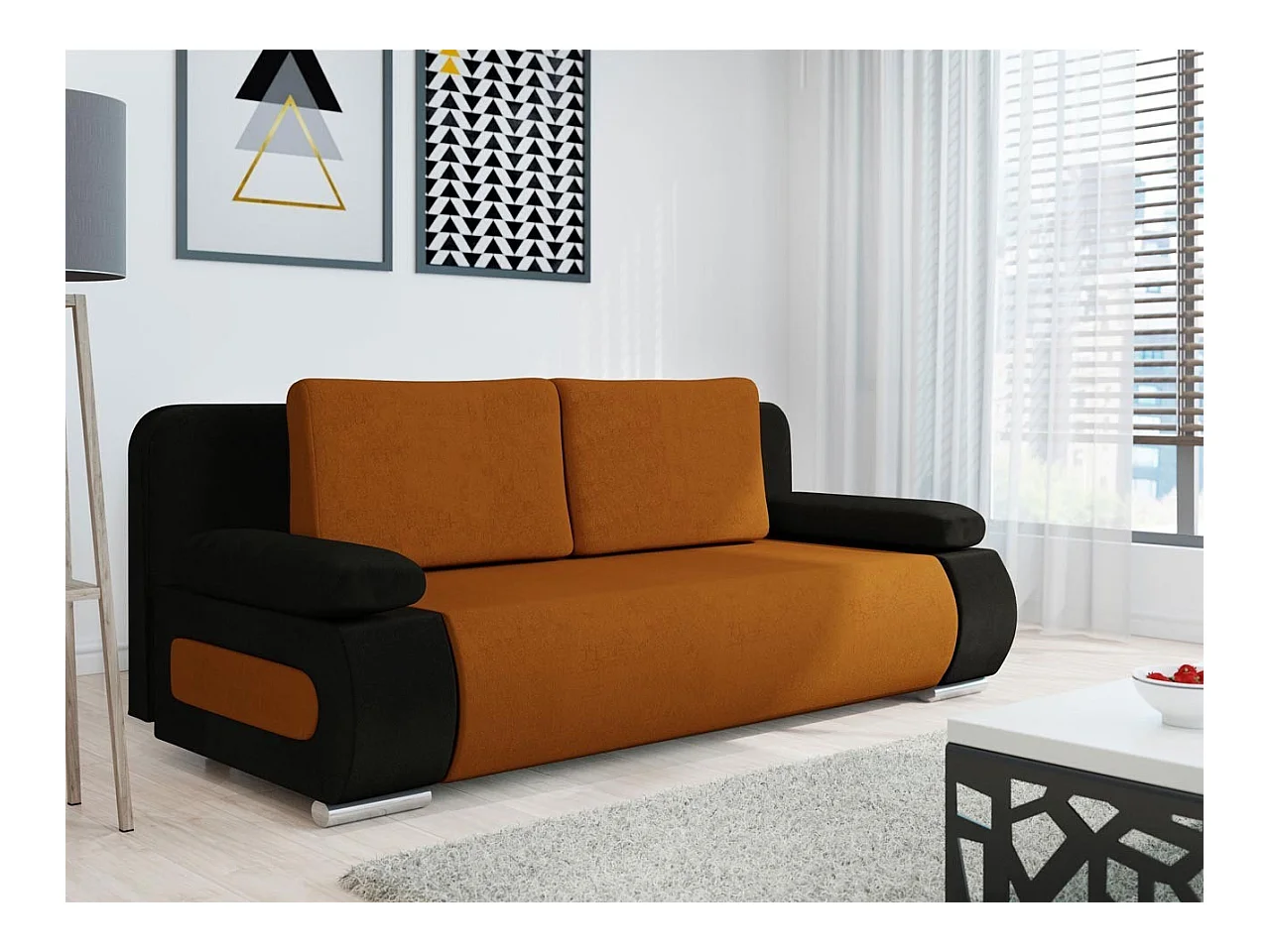 Canapé convertible Comfivo 144, Boîte de literie, 77x200x92cm