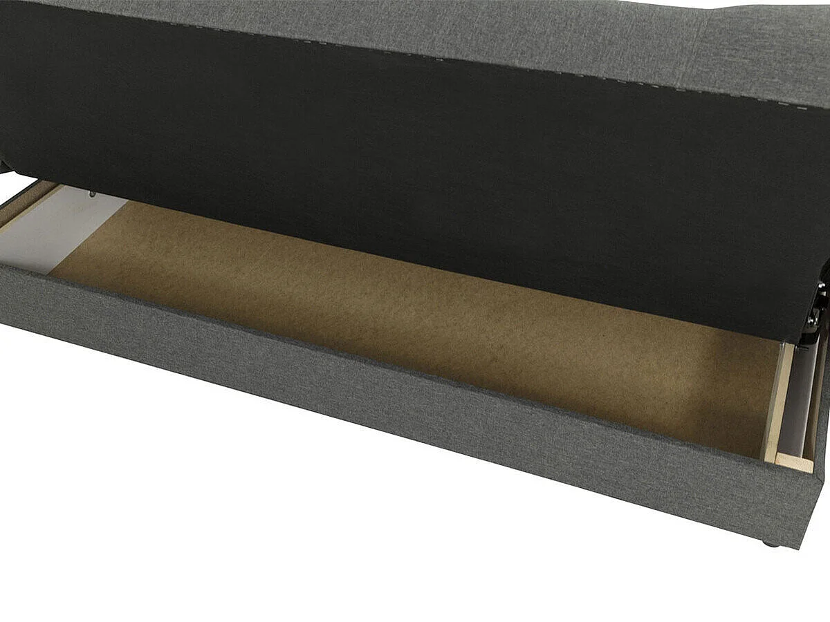 Canapé convertible clic-clac 3 places en tissu bleu turquoise 86x195x87 cm