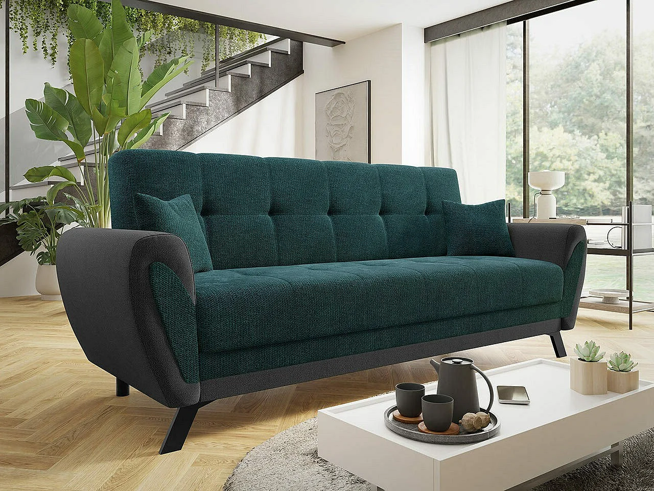 Sofá-cama Columbus 156, Almacenaje, 93x228x90cm