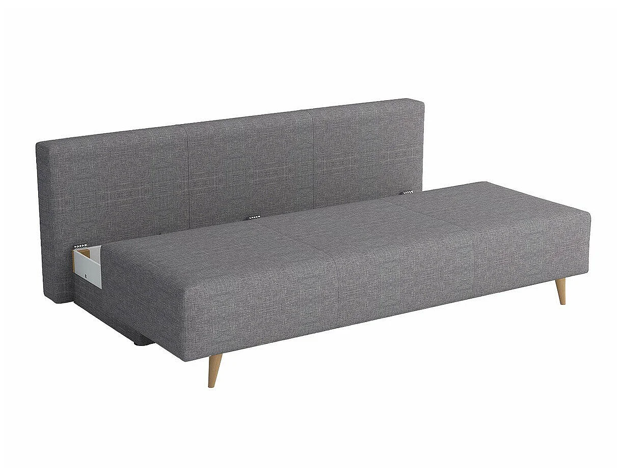 Canapé convertible 4 places en tissu gris COLUMBUS 90x200x87 cm