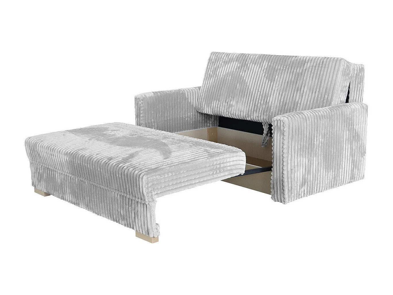 Canapé convertible Columbus 205, Boîte de literie, 85x153x100cm, Mobilier déjà assemblé