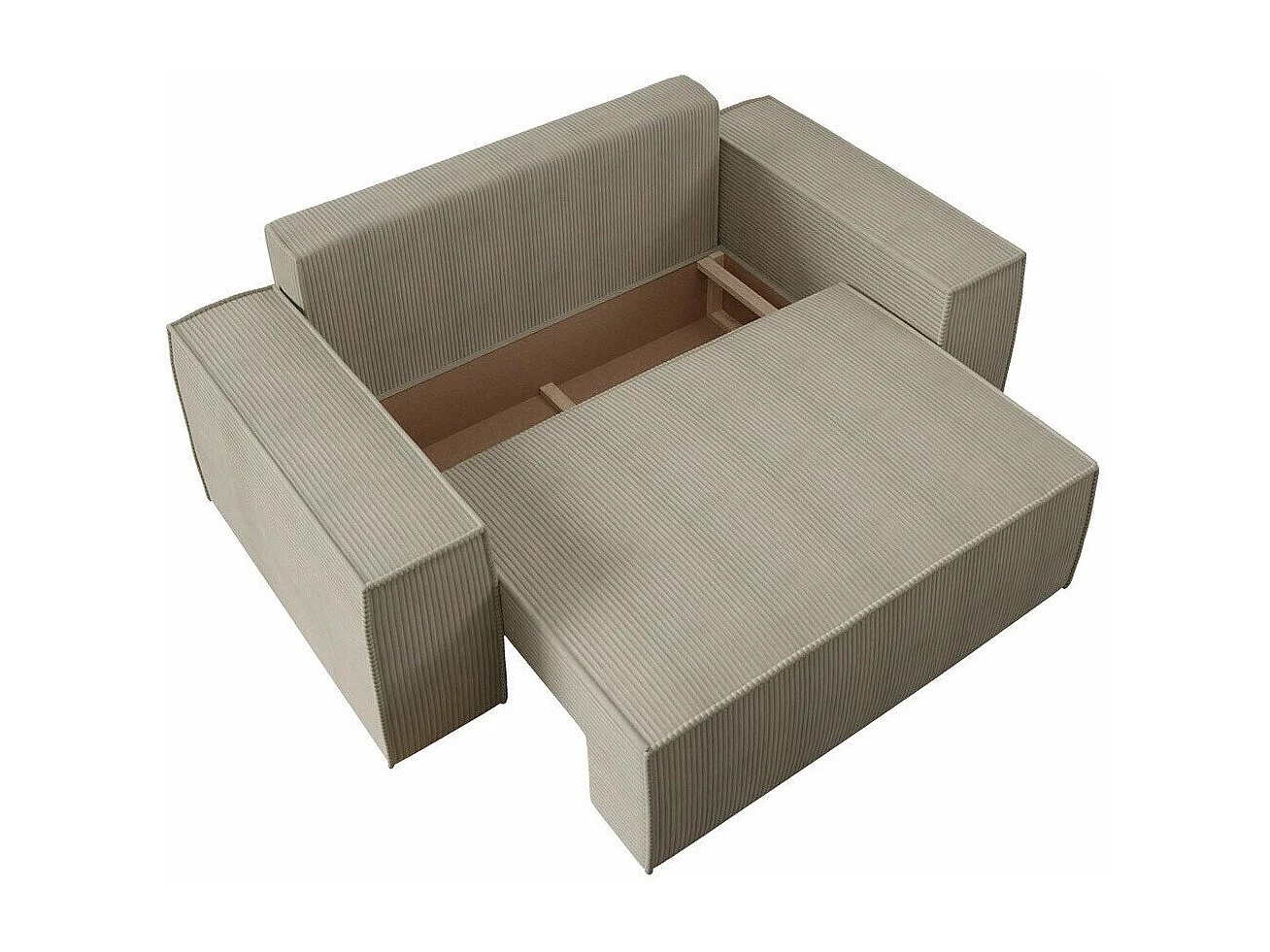 Sofá-cama Clovis 107, Almacenaje, 94x188x104cm