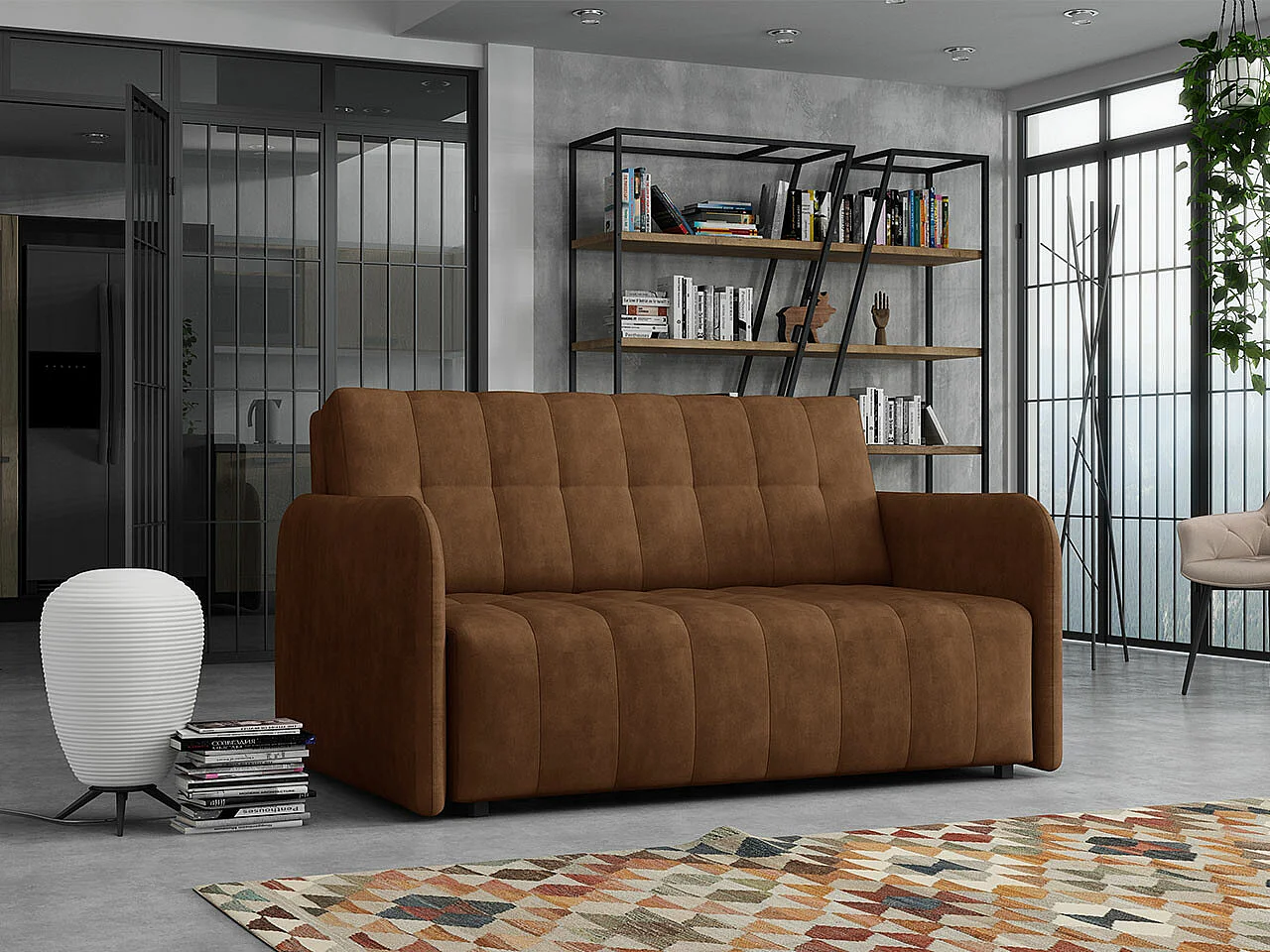 Canapé convertible Columbus 178, Disponible, 85x145x98cm, Mobilier déjà assemblé