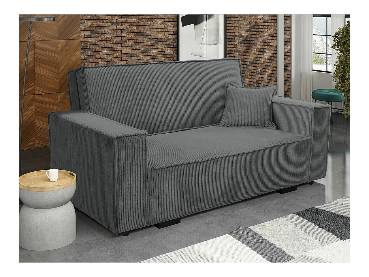 Sofá-cama Columbus 182, Almacenaje, 85x173x98cm, Muebles ya montados