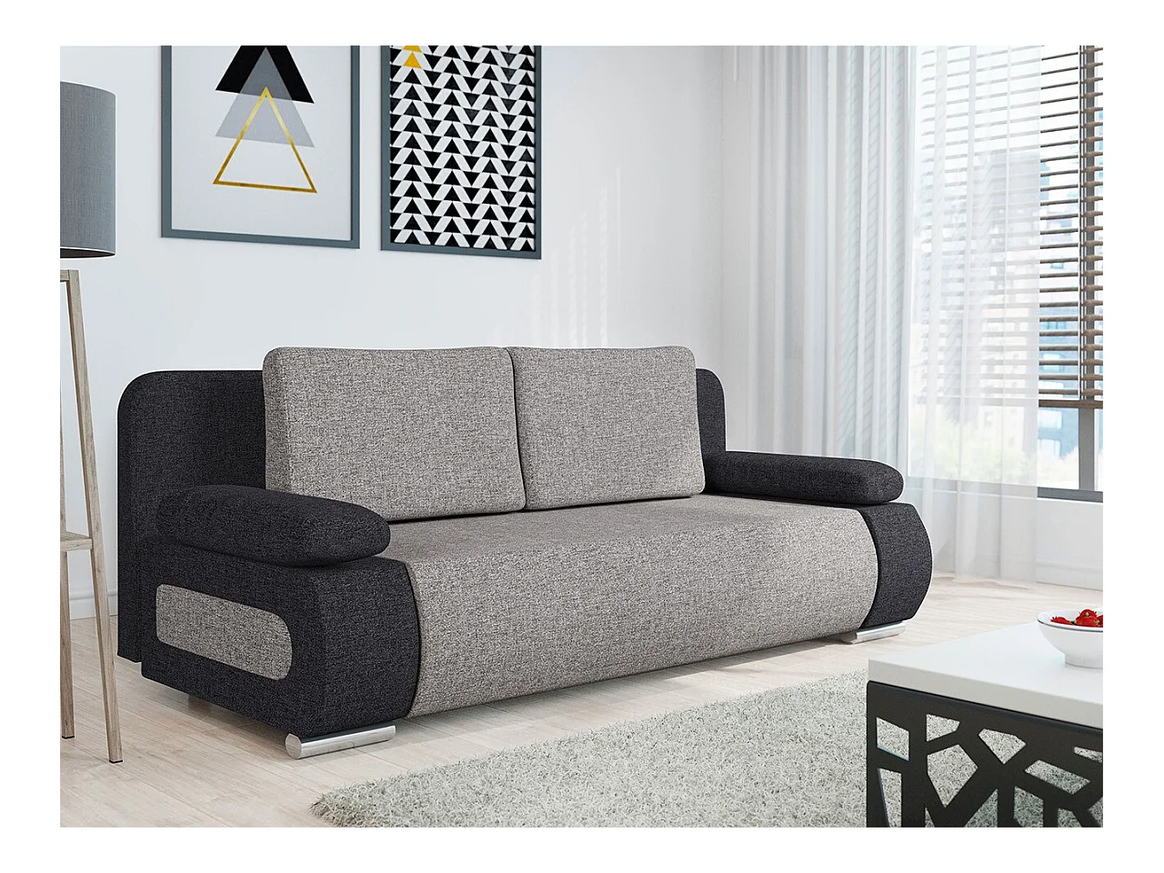 Canapé convertible Comfivo 144, Boîte de literie, 77x200x92cm