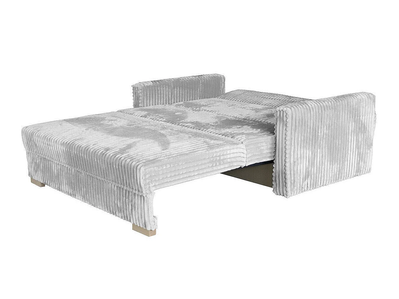 Canapé convertible 2 places en tissu marron COLUMBUS