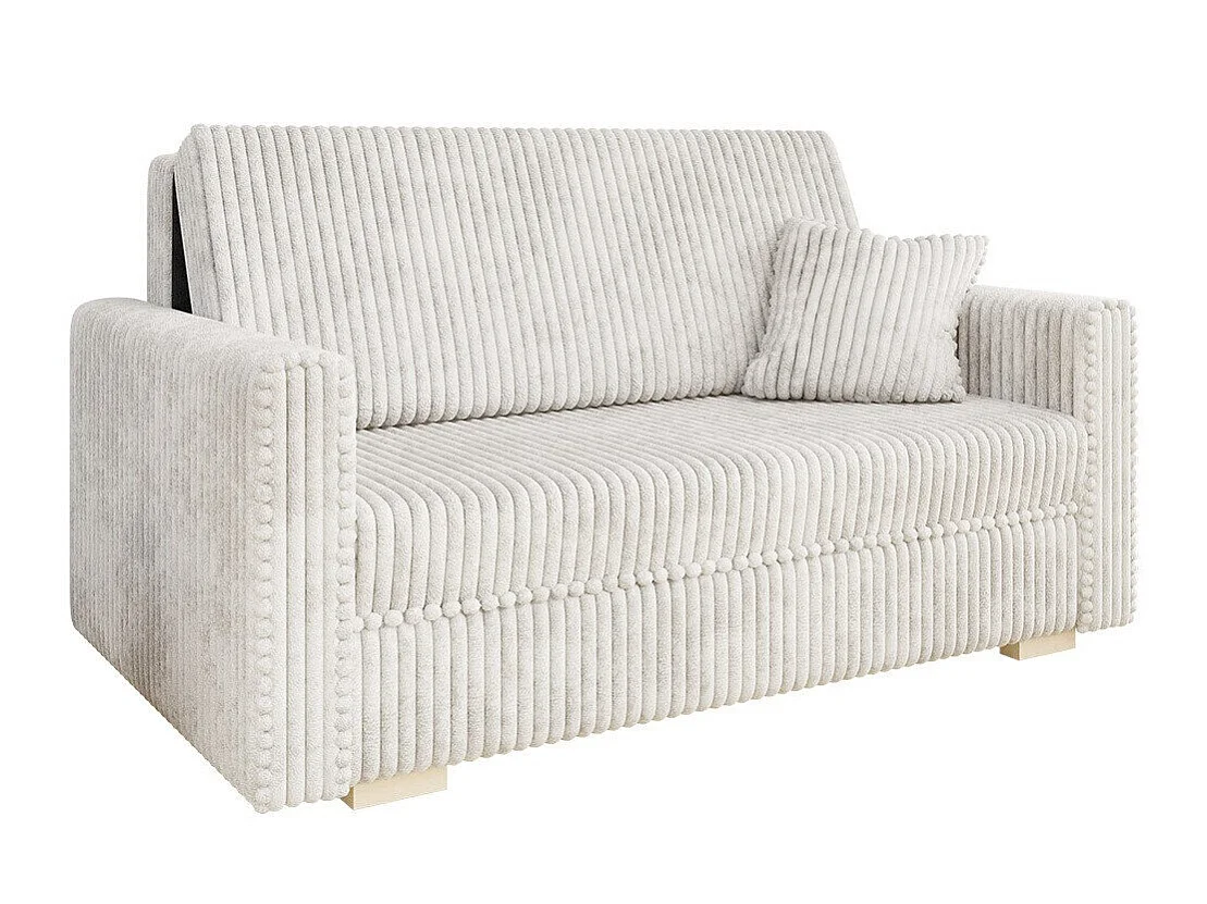 Canapé convertible 2 places en tissu marron COLUMBUS
