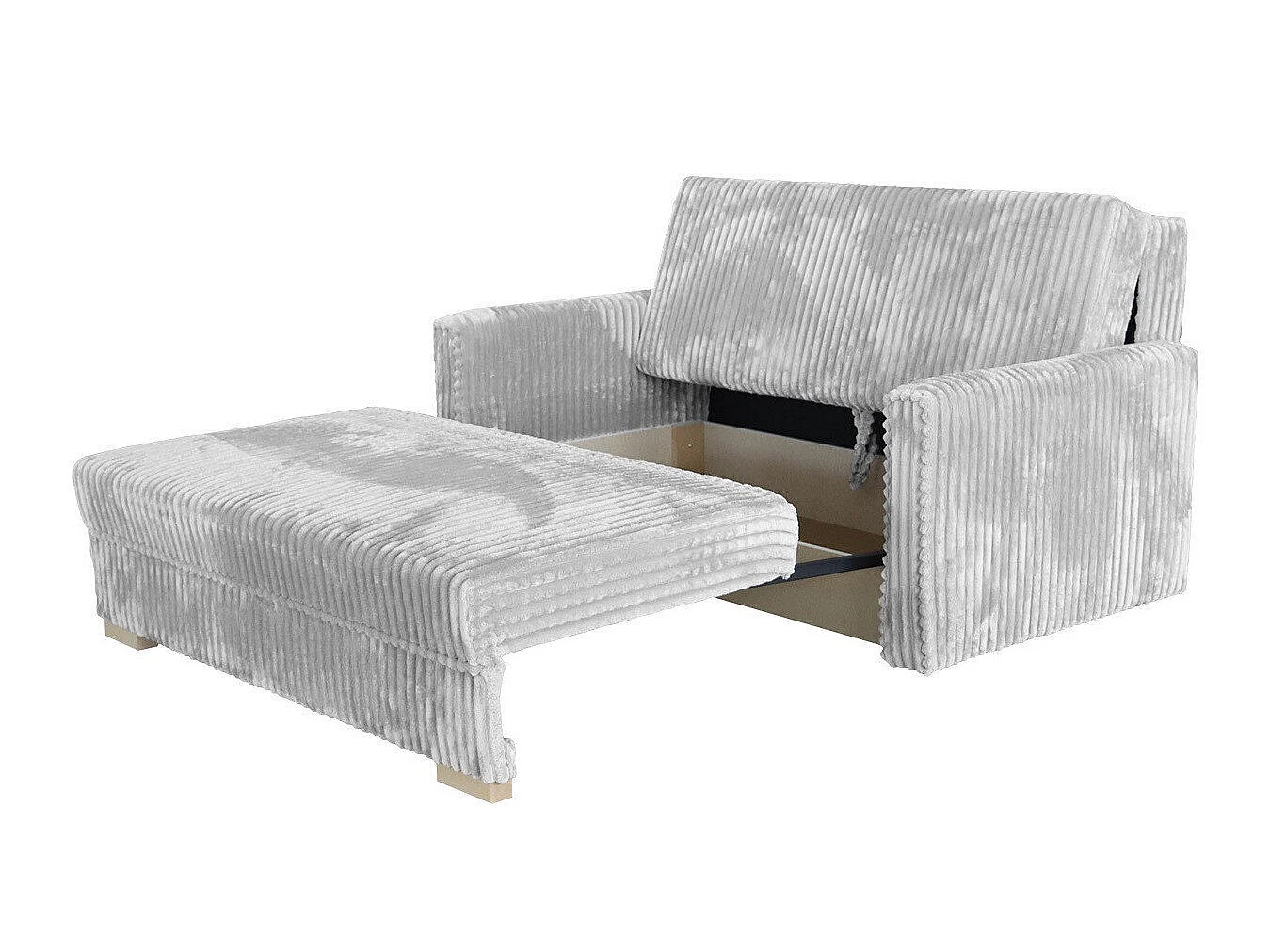 Canapé convertible 2 places en tissu marron COLUMBUS