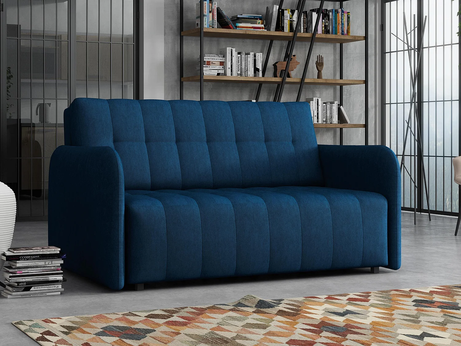 Sofá cama Aquarin III, Almacenaje, 85x145x98cm, Muebles ya montados