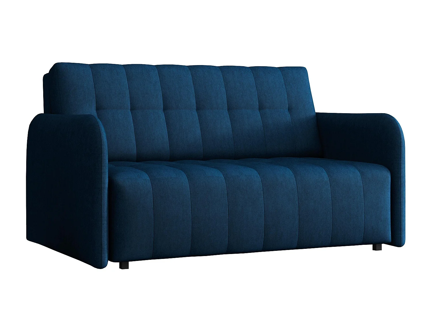 Canapé convertible 2 places en tissu bleu COLUMBUS 85x145x98 cm