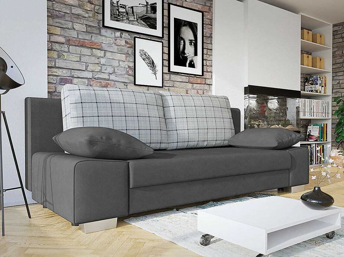 Sofá-cama Comfivo 145, Caja de ropa de cama, 77x200x87cm