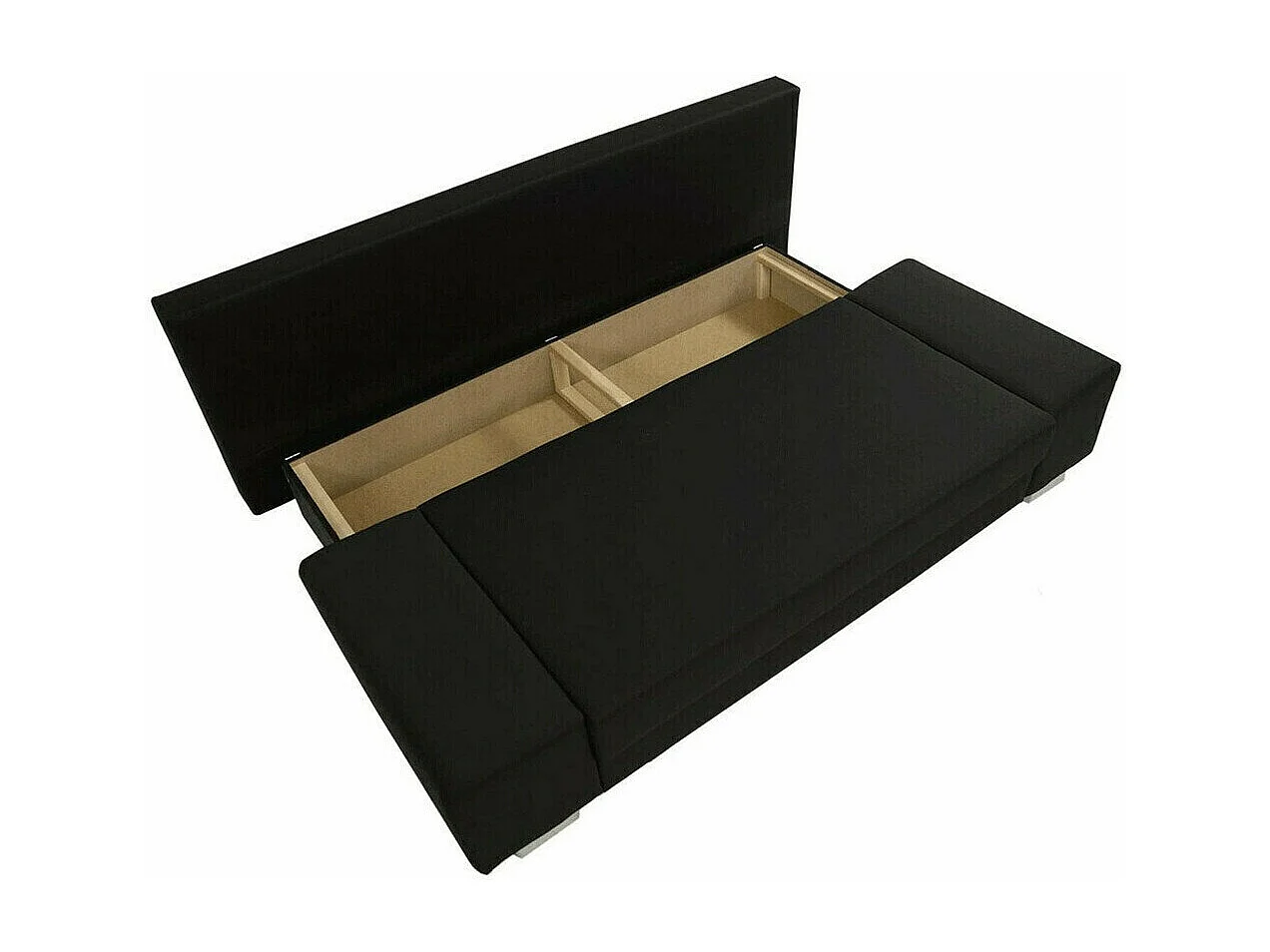 Sofá-cama Comfivo 145, Caja de ropa de cama, 77x200x87cm