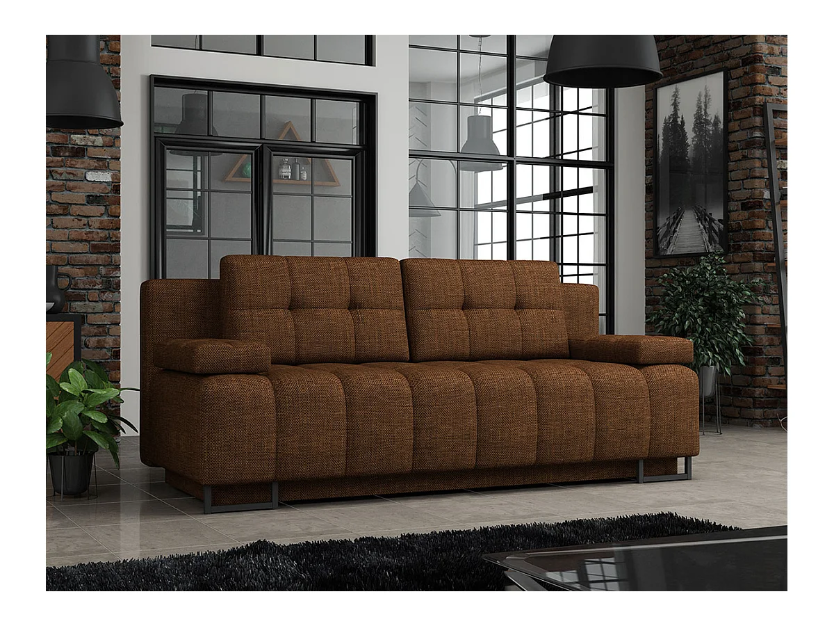 Canapé convertible Columbus 151, Boîte de literie, 90x200x90cm, Mobilier déjà assemblé