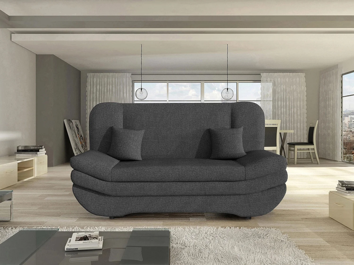 Sofá cama Comfivo Silva, Almacenaje, 95x200x90cm, Muebles ya montados