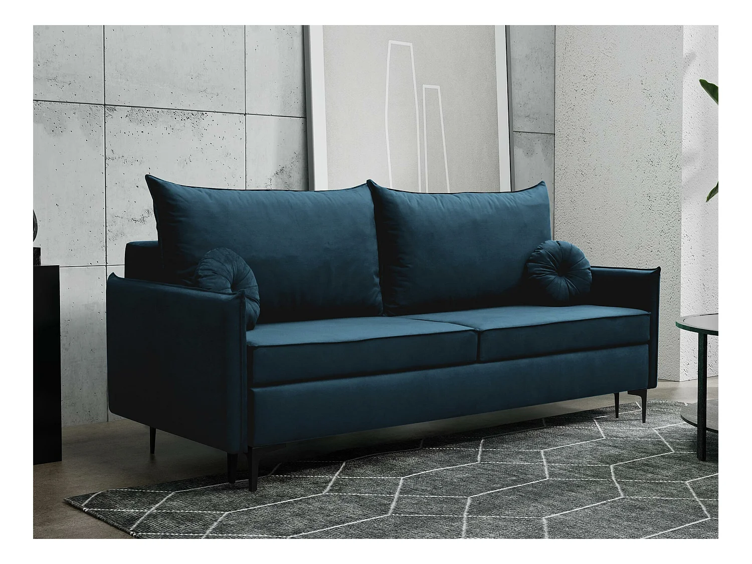 Sofá-cama Clovis 103, Almacenaje, 101x216x96cm