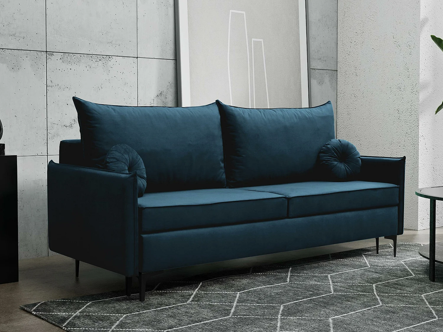 Sofá cama Clovis 103, Almacenaje, 101x216x96cm