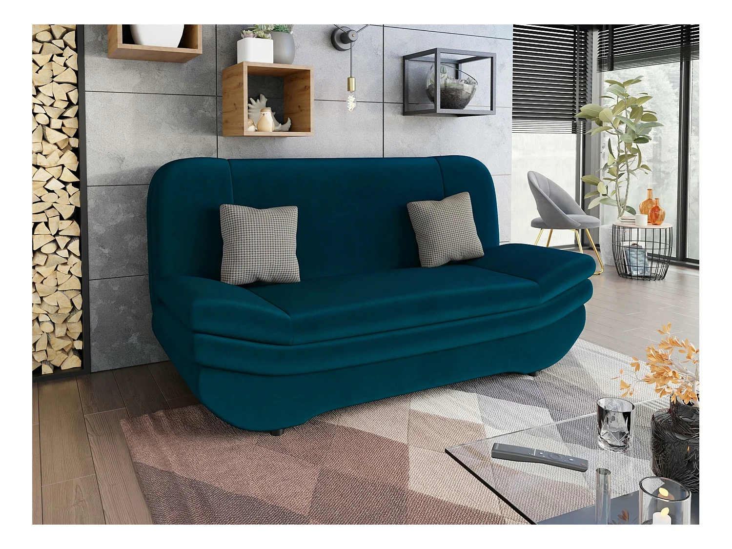 Canapé convertible Comfivo 234, Boîte de literie, 95x200x90cm, Mobilier déjà assemblé