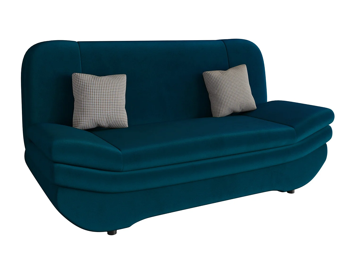 Canapé convertible clic-clac 2 places en tissu vert 95x200x90 cm