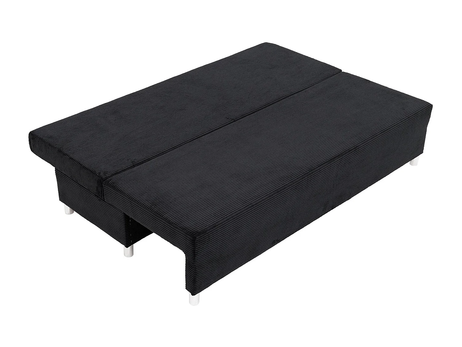 Canapé convertible 2 places en tissu marron 86x192x80 cm