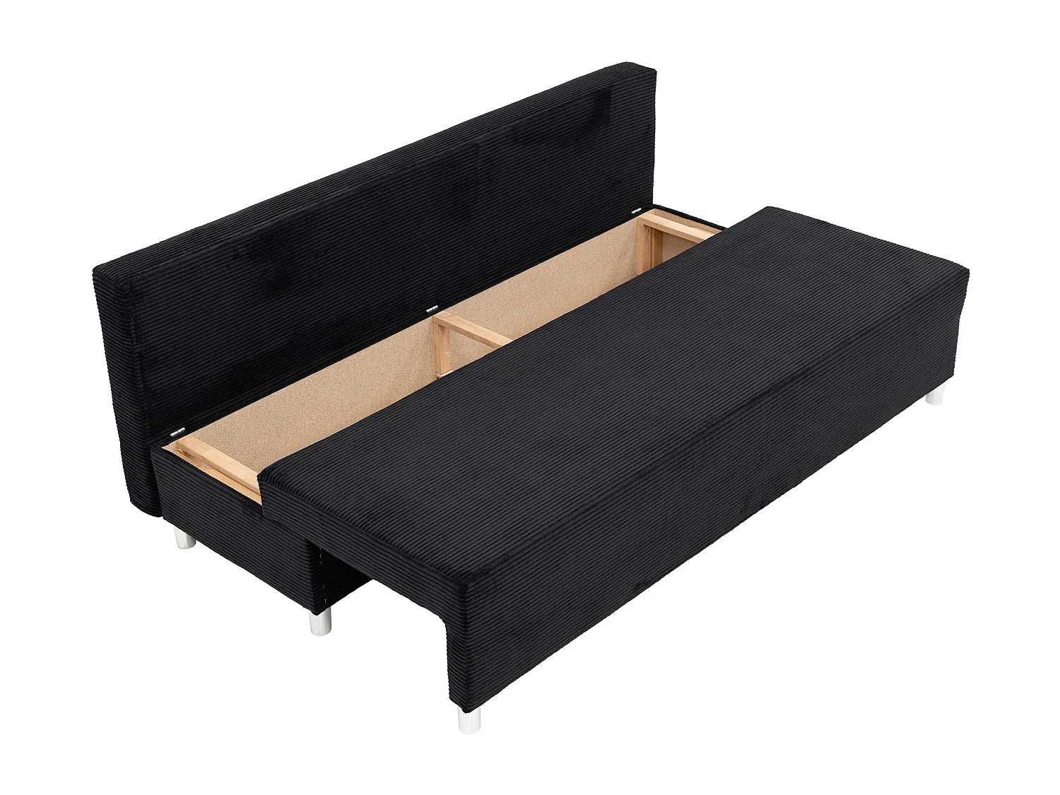 Canapé convertible 2 places en tissu marron 86x192x80 cm