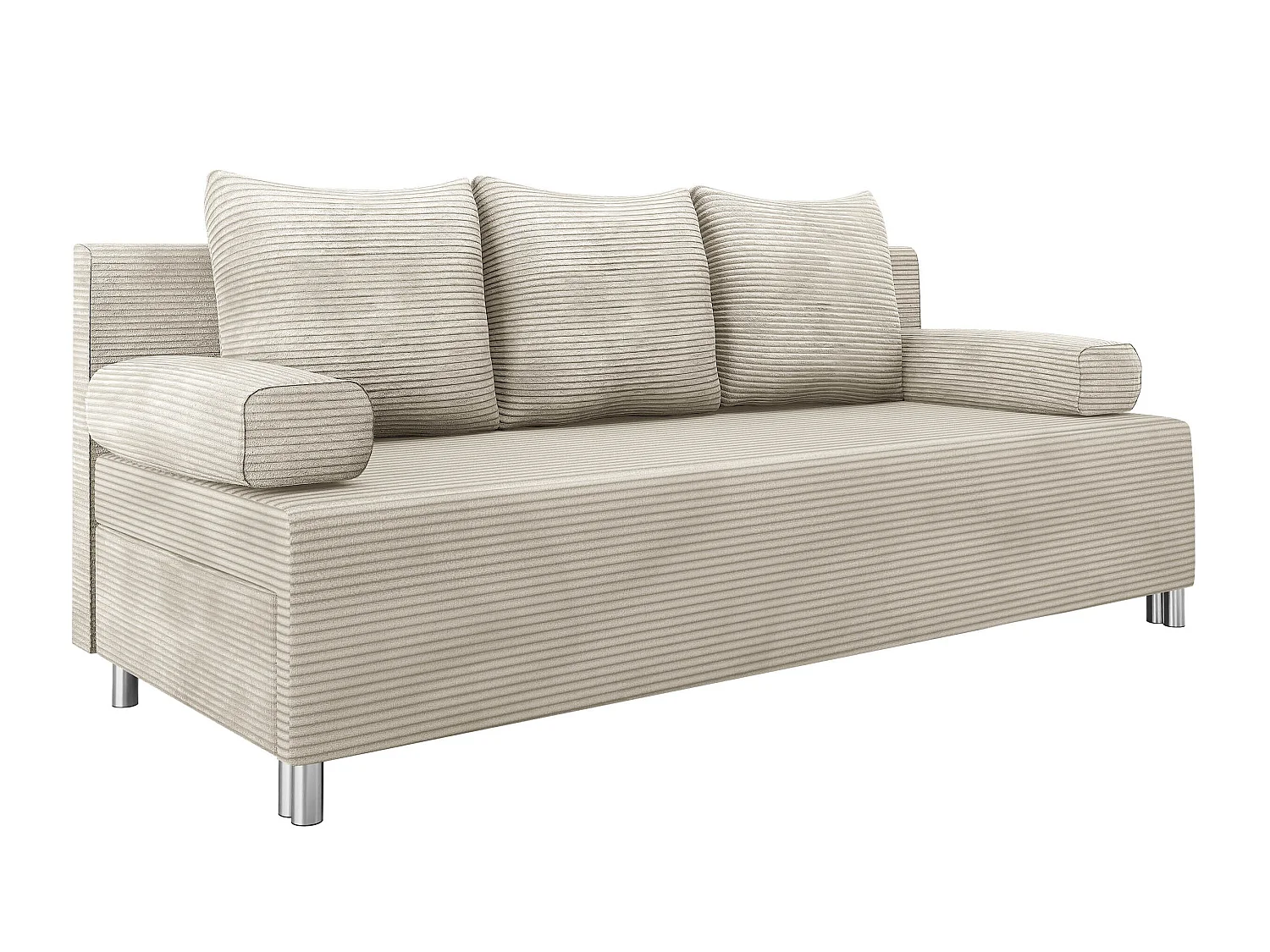 Canapé convertible 2 places en tissu marron 86x192x80 cm