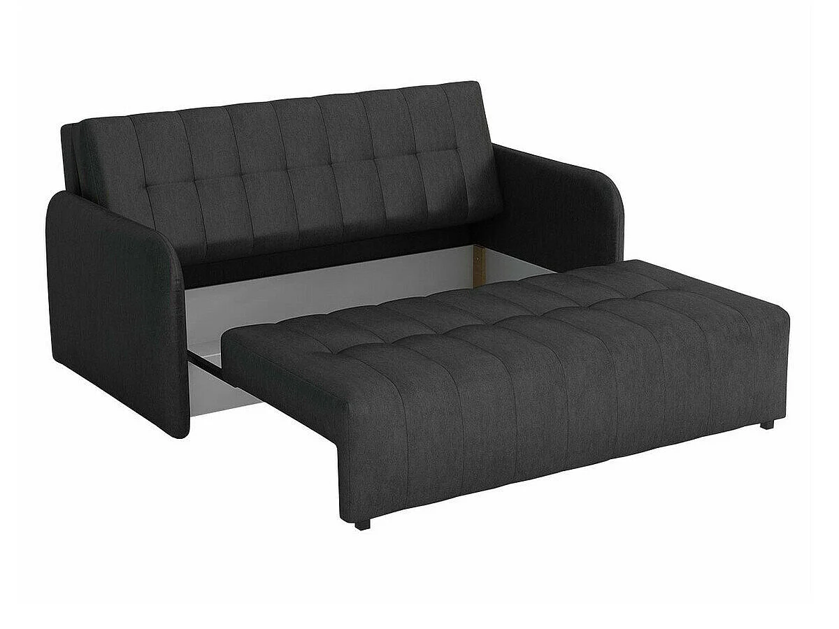Canapé convertible 3 places en tissu marron COLUMBUS
