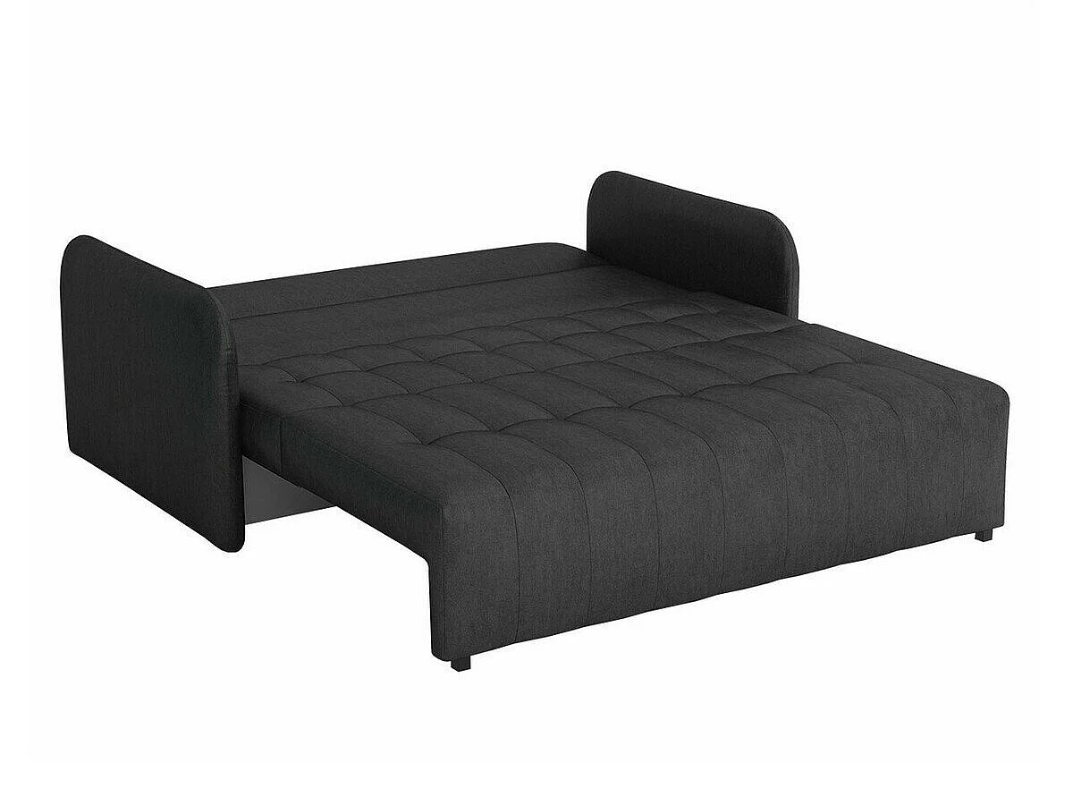 Canapé convertible 3 places en tissu marron COLUMBUS