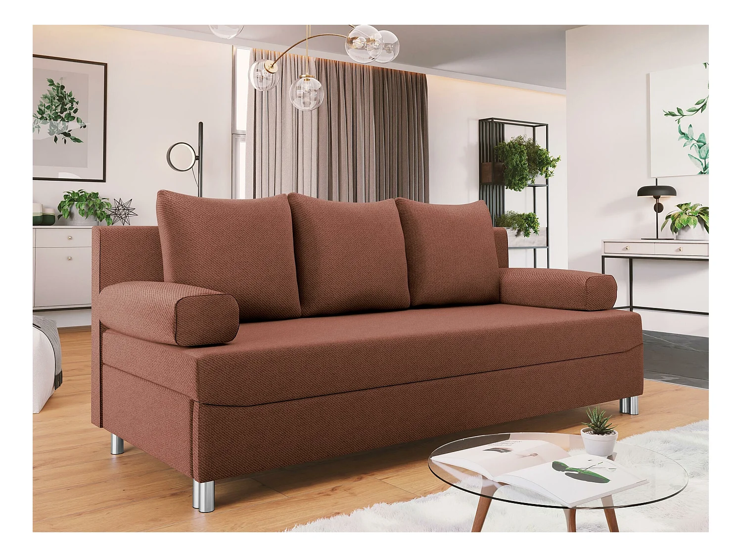 Canapé convertible Comfivo 125, Boîte de literie, 86x192x80cm