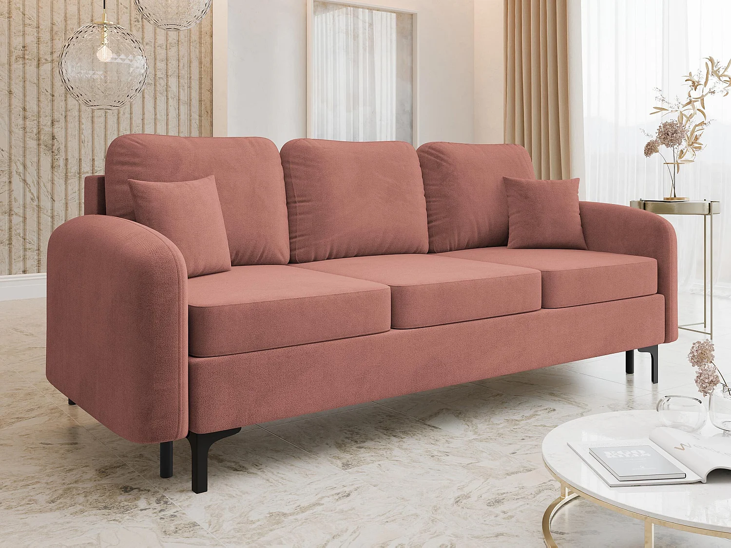 Sofá cama Torlua 102, Almacenaje, 96x228x94cm