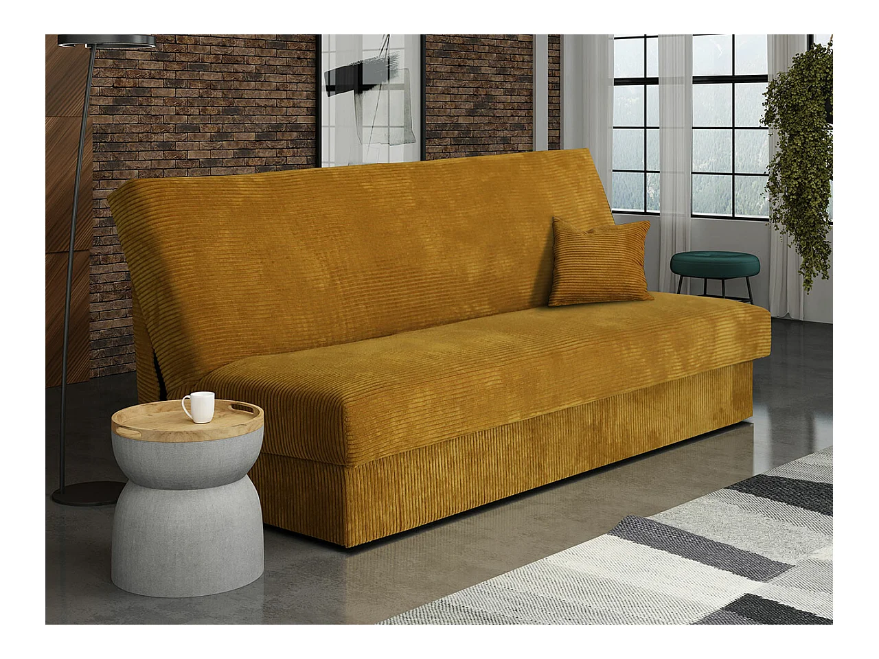 Canapé convertible Columbus 119, Boîte de literie, 80x175x80cm